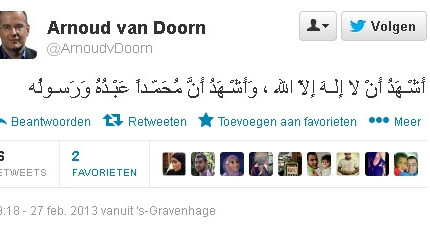 Geert Wilders Party Member, Arnoud van Doorn, Accepts Islam