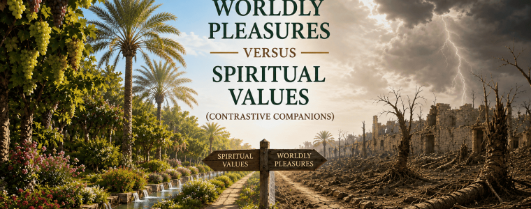 Worldly pleasures versus spiritual values